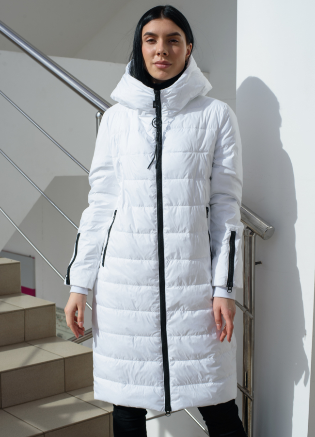 Женское полупальто с капюшоном  модель № 22522 в рассрочку