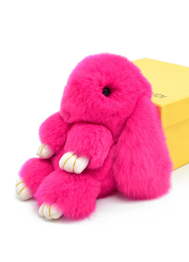 Меховой брелок зайчик модель № A-1 универмаг малина