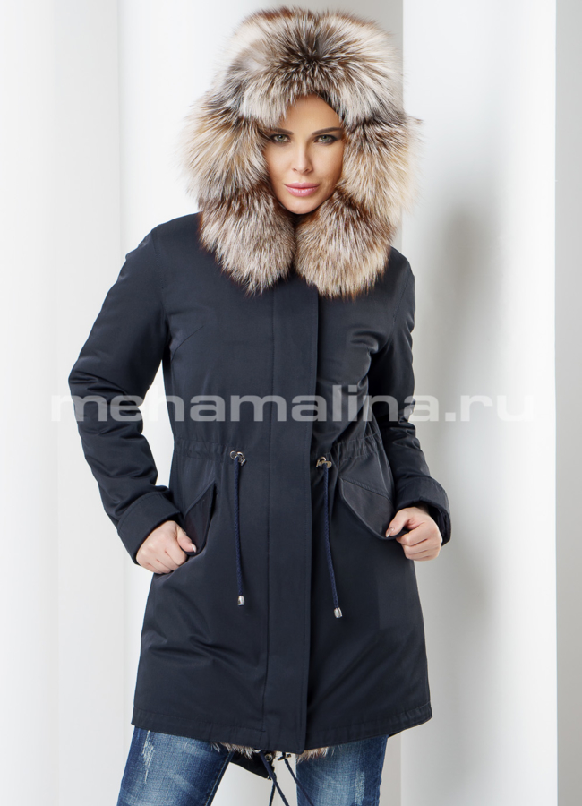 Меховая парка модель № П-165 универмаг малина