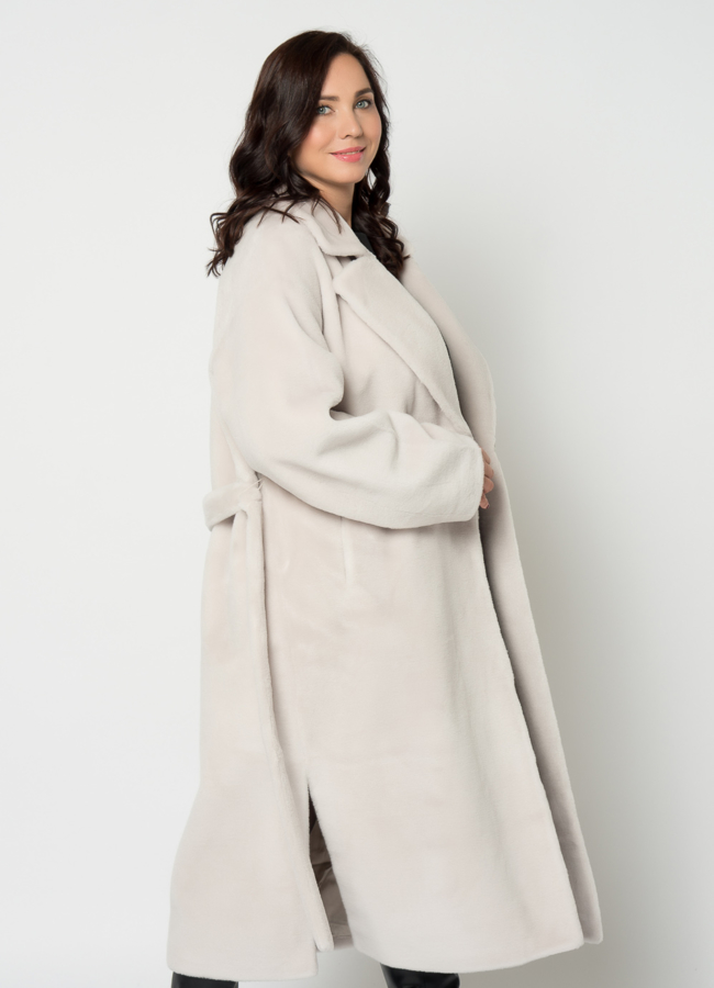 Женское пальто из шерсти в длине макси модель № 21549 универмаг малина