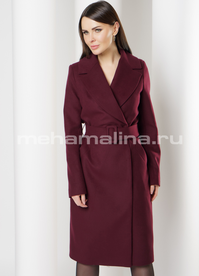 Пальто Sharm модель № 026 меха малина