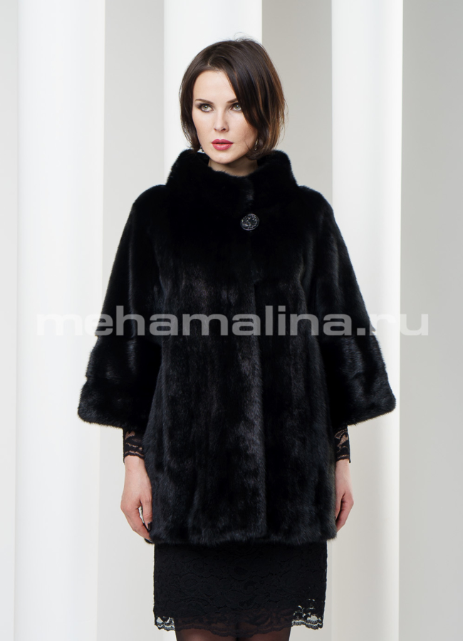 Жакет из норки, цвет черный 