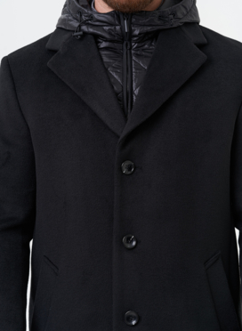 Мужское пальто черного цвета Мужское пальто черного цвета
