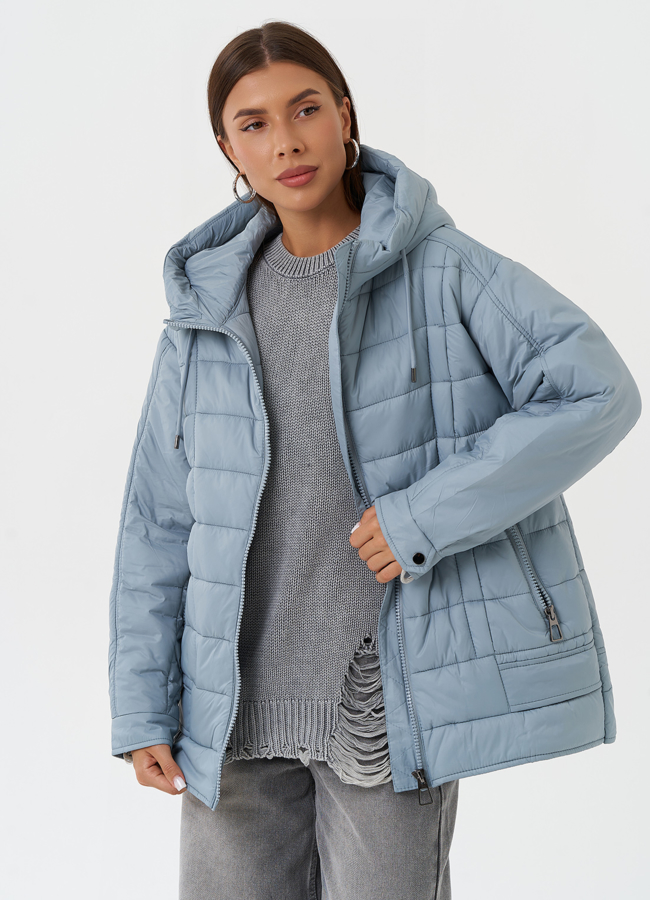 Куртка на био пухе с капюшоном модель № 28284 универмаг малина