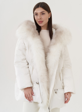 Пуховик женский с капюшоном 