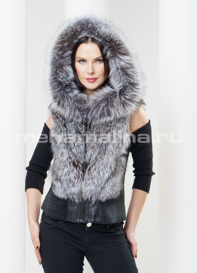 Жилетка из чернобурки модель № M-73 в кредит