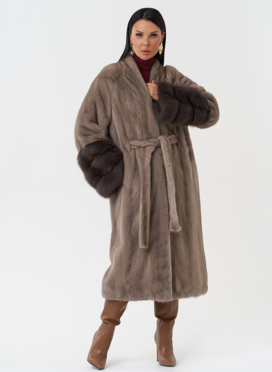 Шуба из меха скандинавской норки