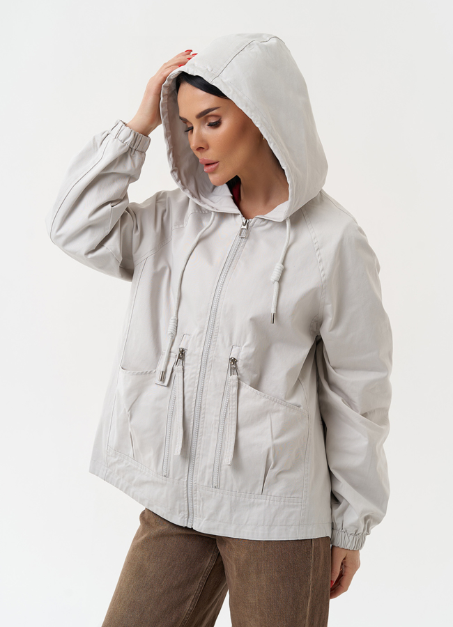 Ветровка женская с капюшоном модель № 30454 универмаг малина