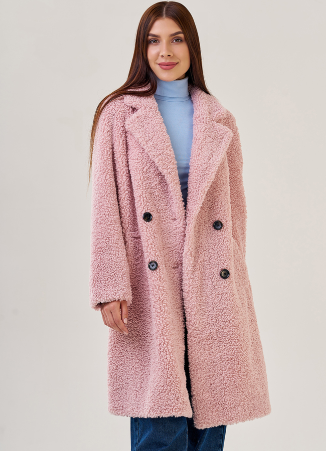 Женское пальто из искусственного меха модель № 23240 универмаг малина