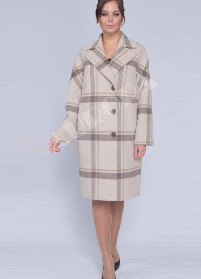 Пальто женское модель № BP-117 меха малина