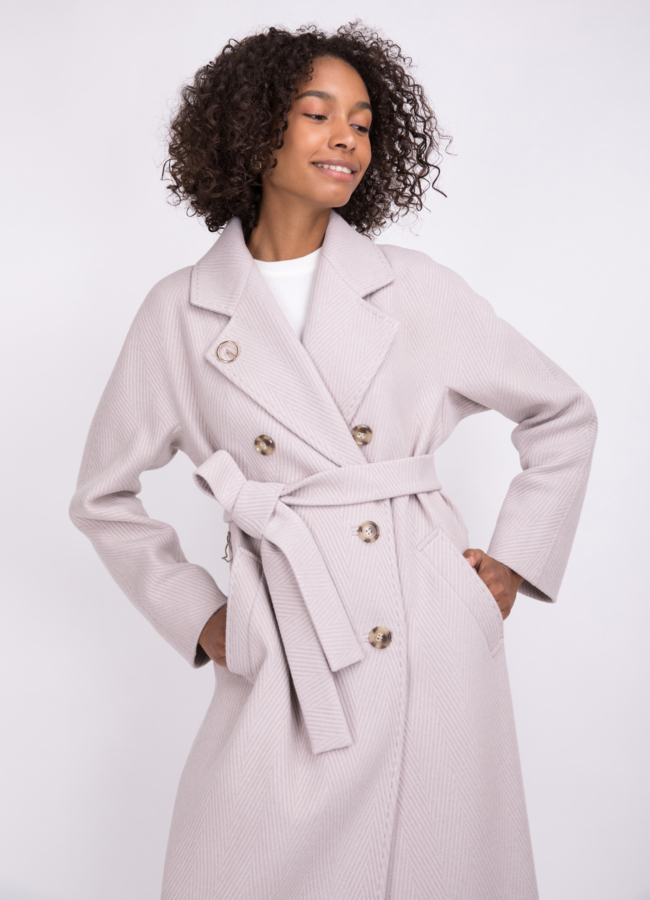 Женское двубортное пальто Electra Style модель № 22420 универмаг малина