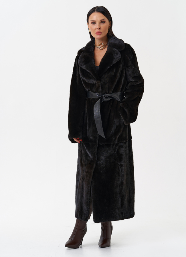 Шуба из меха скандинавской норки  модель № 28919 универмаг малина