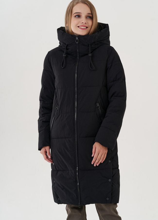 Женский пуховик с капюшоном  модель № 25719 в кредит