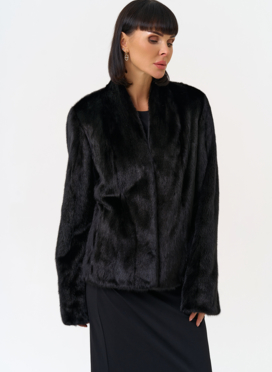 Укороченная шуба из меха норки  Укороченная шуба из меха норки