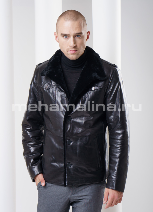 Дубленка мужская, на пуговицах модель № DM-68 универмаг малина