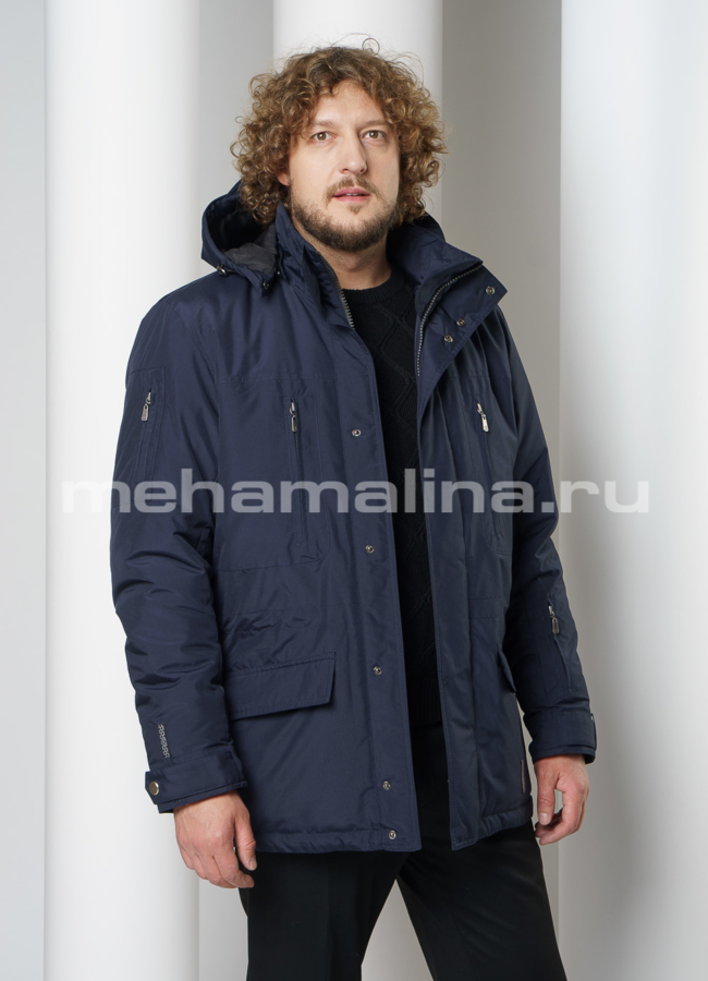 Мужская куртка прямого силуэта на молнии модель № KM-78 универмаг малина