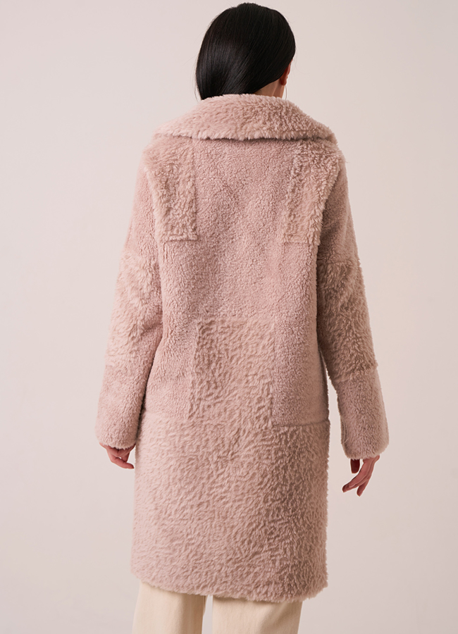 Пальто из овечьей шерсти двубортное модель № 17852 в рассрочку