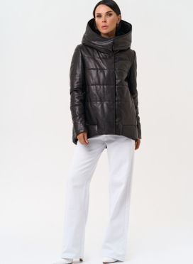 Теплая куртка из натуральной кожи