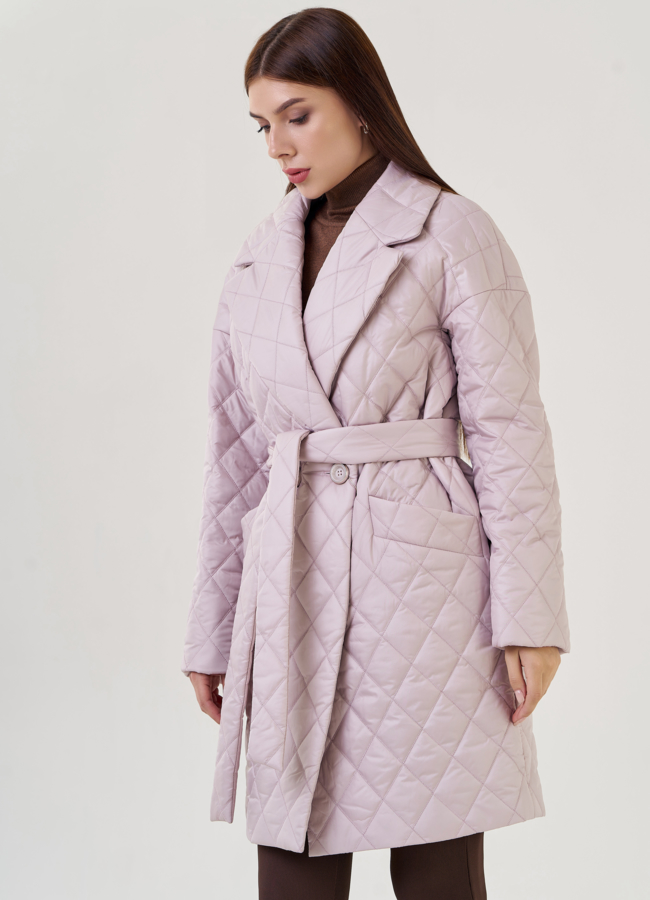 Женское утепленное пальто с английским воротником  модель № 22465 универмаг малина