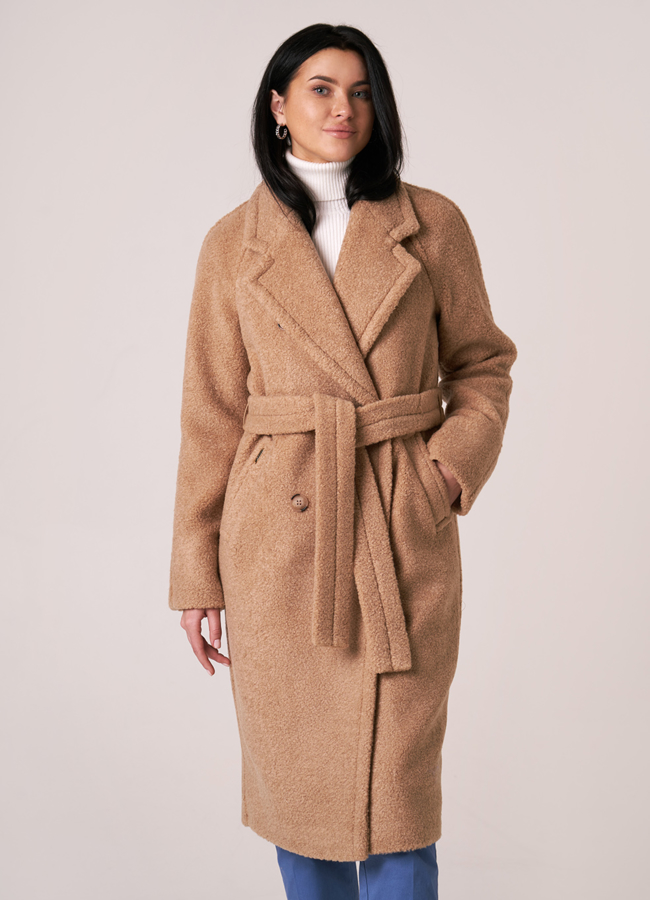 Утепленное пальто из шерсти модель № 232 универмаг малина