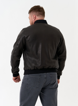 Мужская куртка бомбер из натуральной кожи
