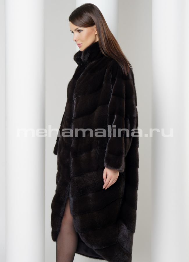 Норковая шуба модель № S-601 универмаг малина