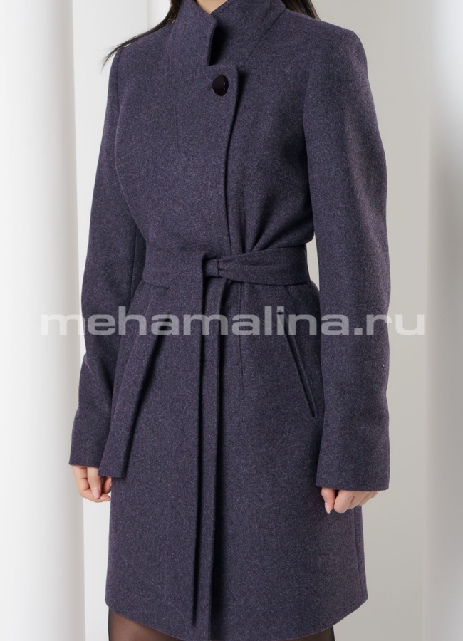 Пальто на пуговицах, со стойкой, приталенного силуэта модель № 1936 универмаг малина