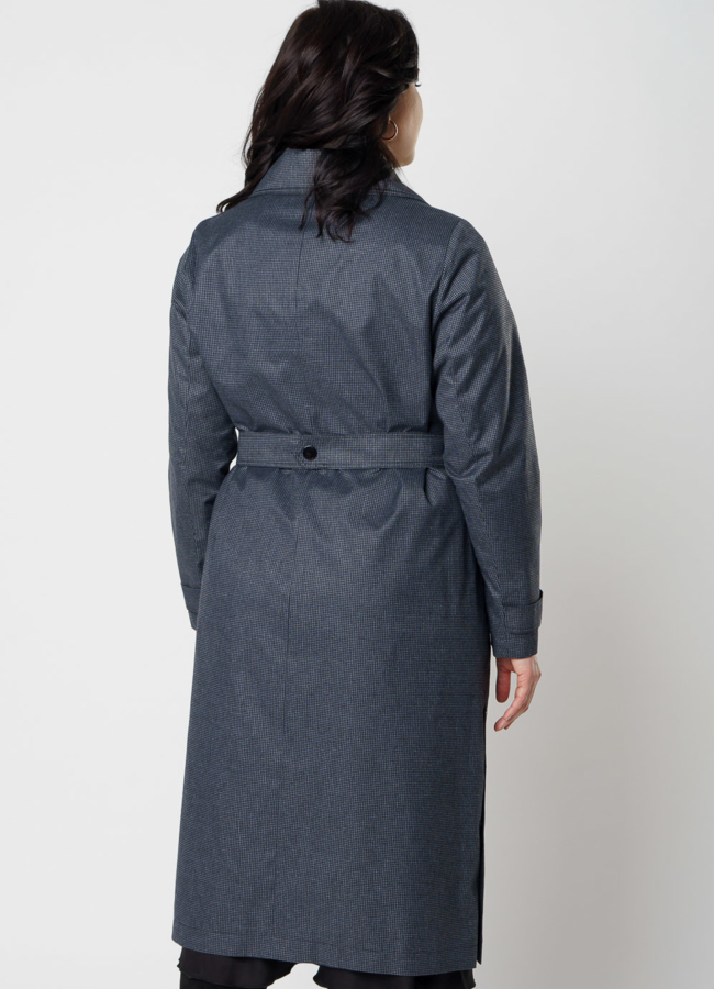 Плащ женский утепленный серого цвета модель № 20715 универмаг малина