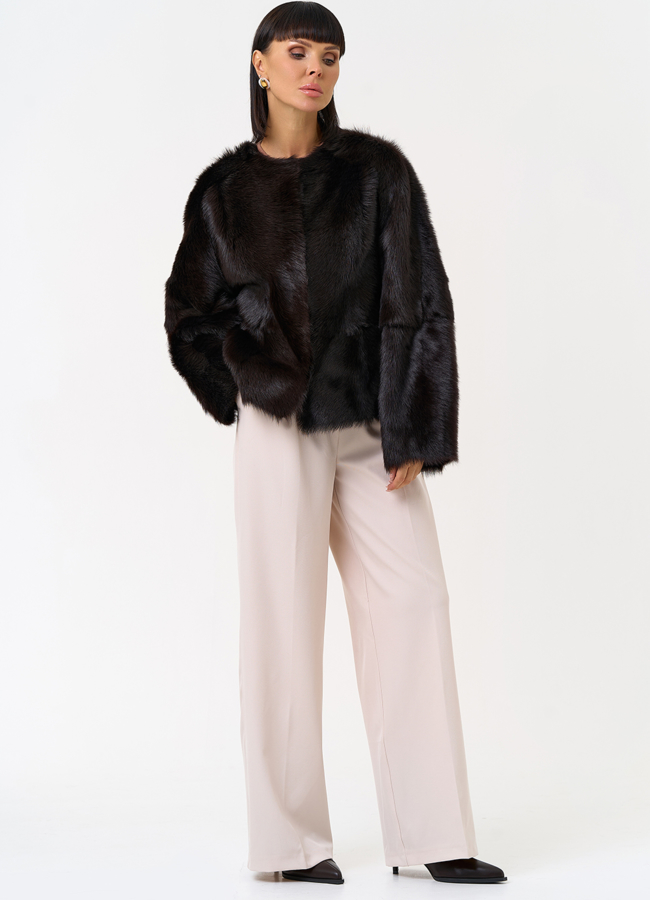 Женская натуральная дубленка в коричневом цвете модель № 31629 универмаг малина Женская натуральная дубленка в коричневом цвете модель № 31629 универмаг малина