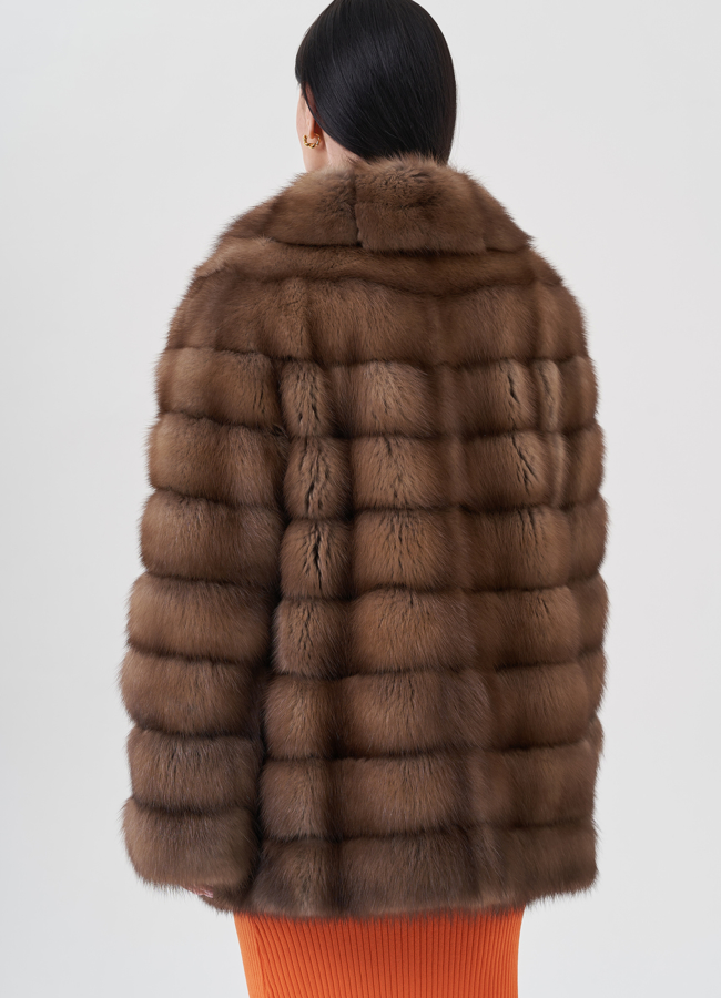 Шуба из куницы  модель № 80686 универмаг малина