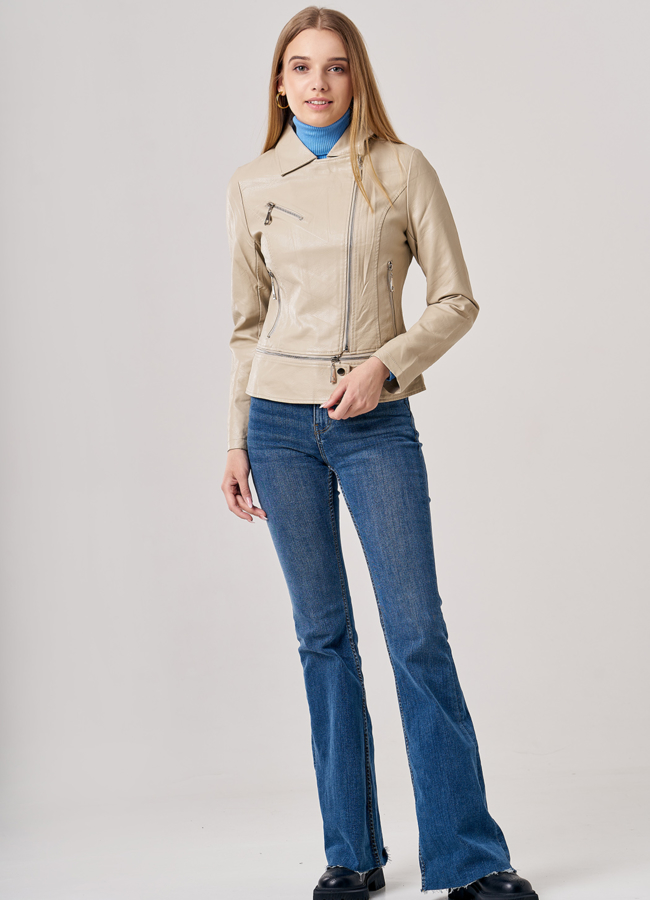 фото Куртка-трансформер бежевого цвета модель № 20629