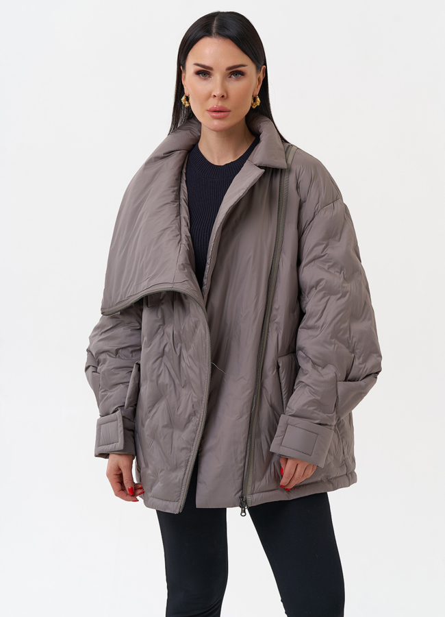 Женская куртка с объемным воротником модель № 29902 универмаг малина