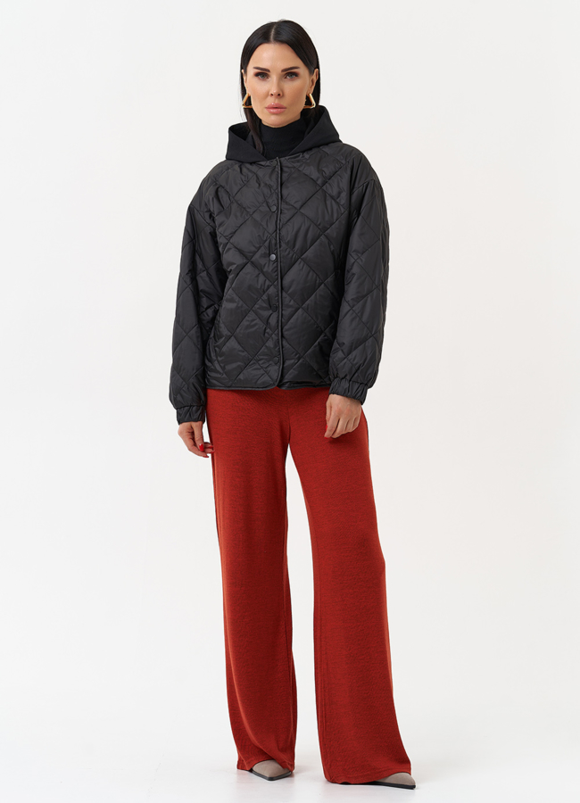 Куртка женская с трикотажным капюшоном модель № 30030 универмаг малина