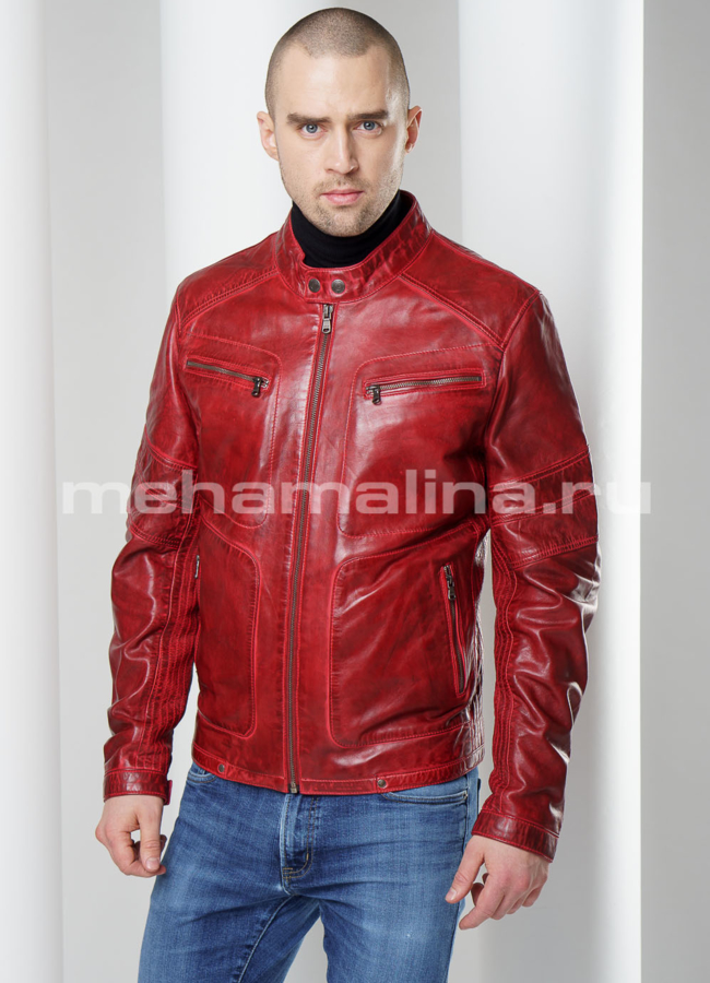 Куртка из натуральной кожи  модель № KP-222 универмаг малина