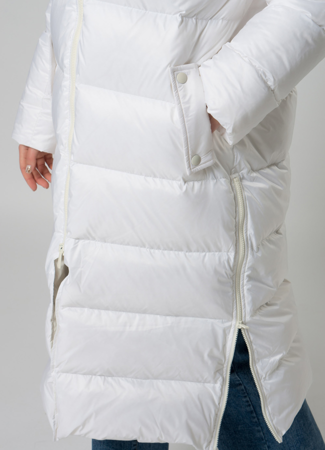 Пуховик женский с меховой отделкой  модель № 22167 универмаг малина