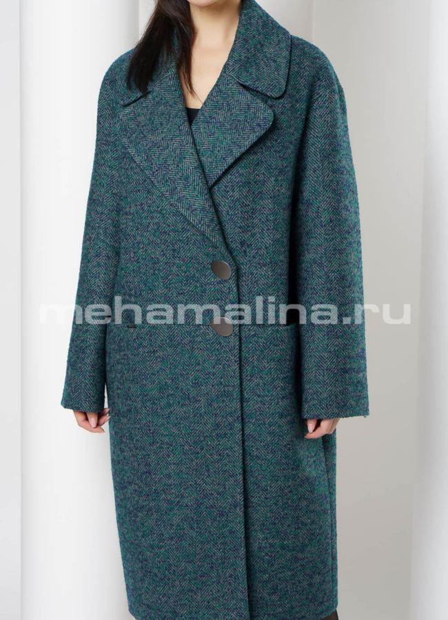 фото Пальто на пуговицах с английским воротником модель № А-468