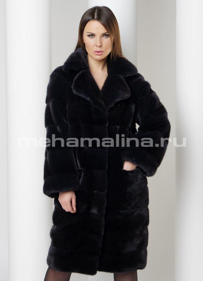 Шуба норка модель № S-573 универмаг малина