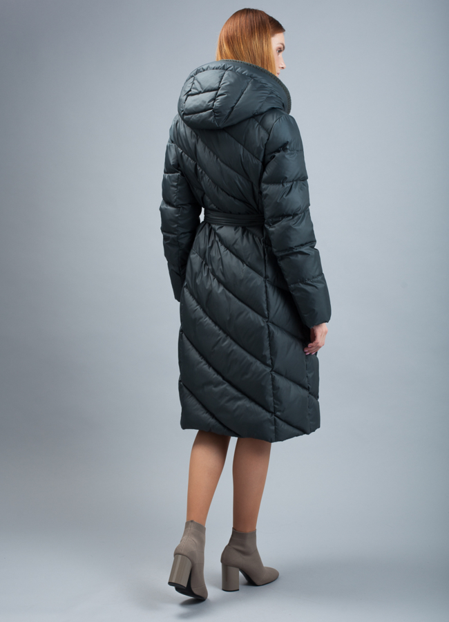 Пуховик женский на биопухе модель № П-310 в кредит