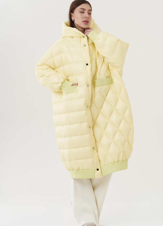 Пуховик женский оверсайз  модель № 25957 в кредит