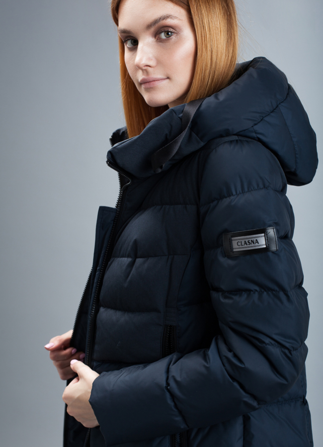 Пуховик женский на биопухе модель № П-318 в кредит