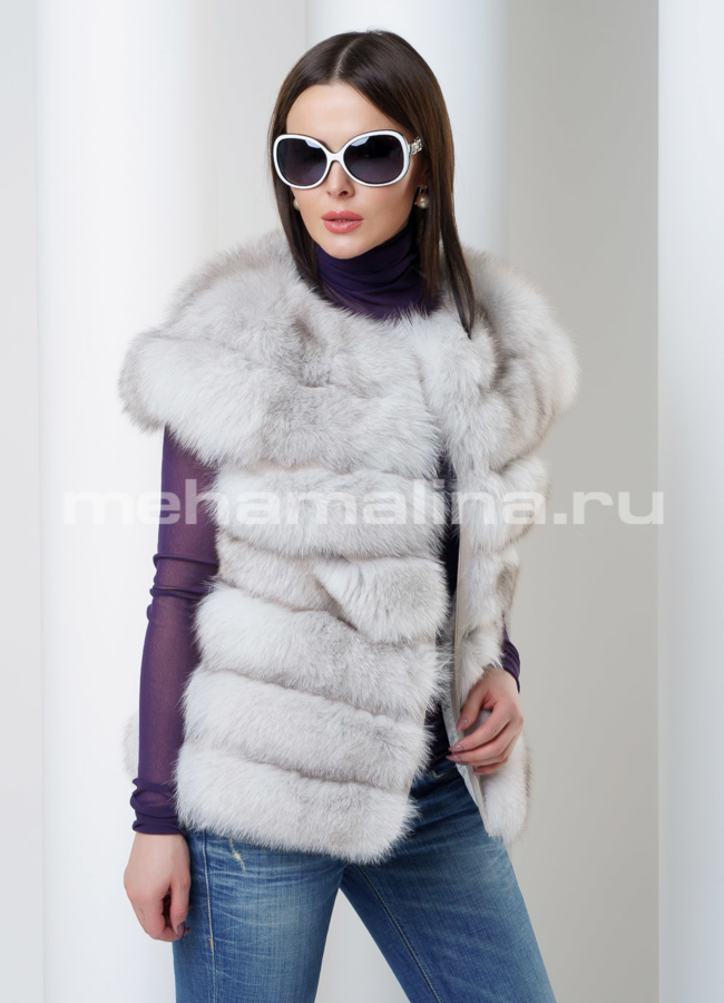 Жилет из песца модель № M-133 в кредит