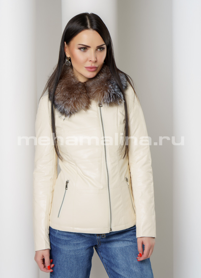 Куртка из экокожи модель № 8027 универмаг малина