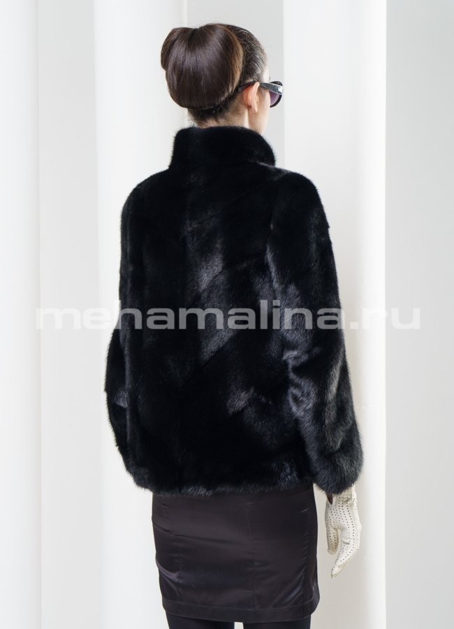 Шуба из меха норки, короткая модель № S-336 в кредит