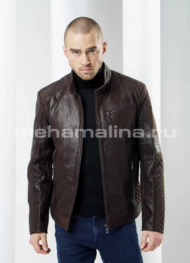 Куртка из комбинированной кожи модель № KP-99 в кредит