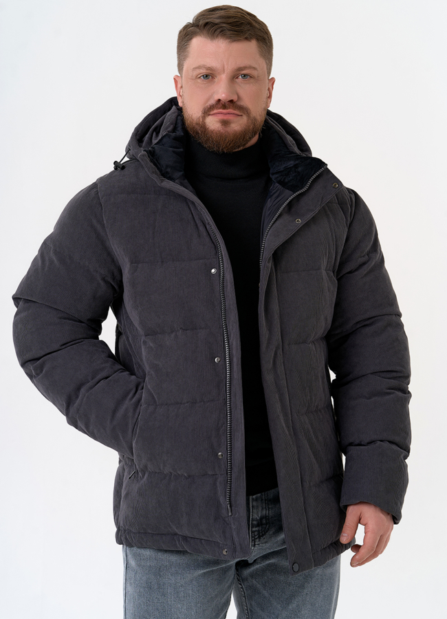 Мужской вельветовый пуховик модель № 31467 универмаг малина