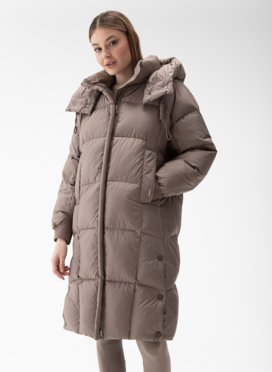 Женский пуховик с капюшоном 