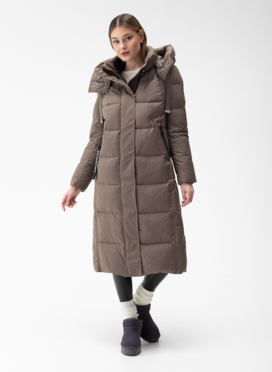 Женский пуховик с капюшоном 