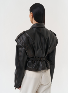 Куртка женская из эко кожи в стиле ретро Куртка женская из эко кожи в стиле ретро