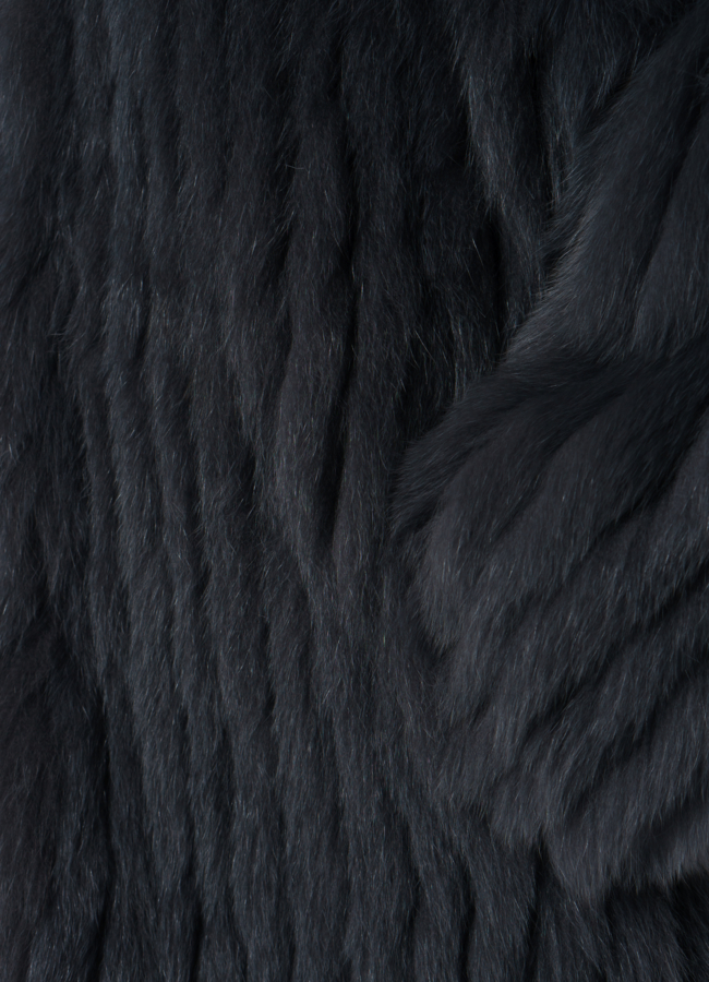 Шуба из песца с капюшоном модель № 21562 универмаг малина