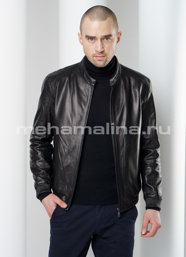 Куртка на резинке  модель № KP-208 меха малина